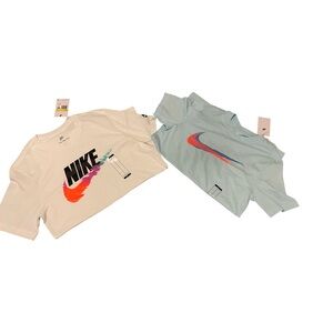 NWT Nike Mens Graphic T-Shirts - White and Light Blue